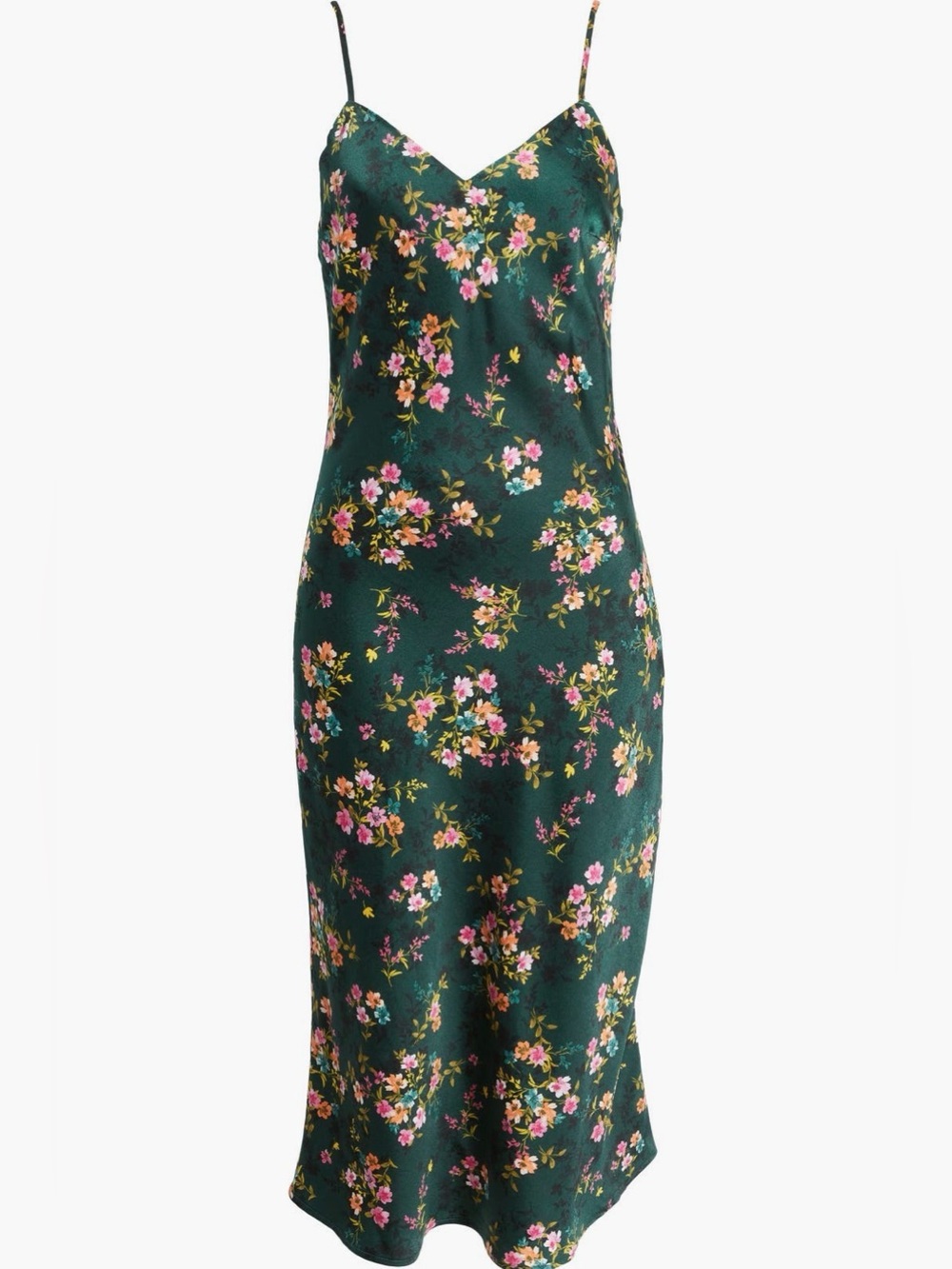 Lost + Wander Sarah Floral Slip Midi Dress with Pink & Yellow Accents